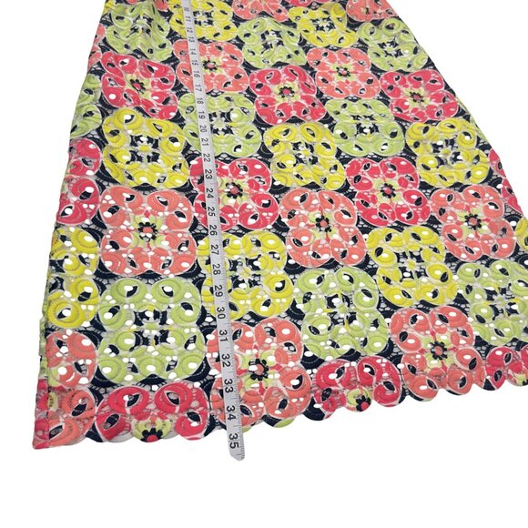 Crown & Ivy Womens Sleeveless Shift Dress Size S Multicolor Floral Crochet Lined - Picture 8 of 11